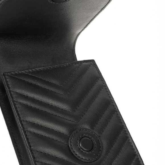 Gucci GG Marmont Black Quilted Leather Animal Studs Belt Pouch - Picture 7 of 9